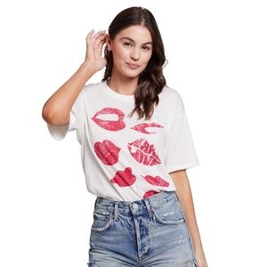 NWT Chaser "Make Love" Short-Sleeve T-Shirt White XS